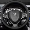 Car Steering Wheel Braid Cover  Leather 100% Fit For Suzuki Baleno 2016 2017- Alivio 2015- Steering Wrap