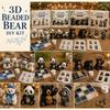 3D Beaded Animal DIY Kit 4 Piece Set Handmade Craft Kit with Beads Thread Scissors and Instructions for Creative Projects and Decoration