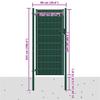 PVC and Steel Garden Gate 100 X 204 Cm Green