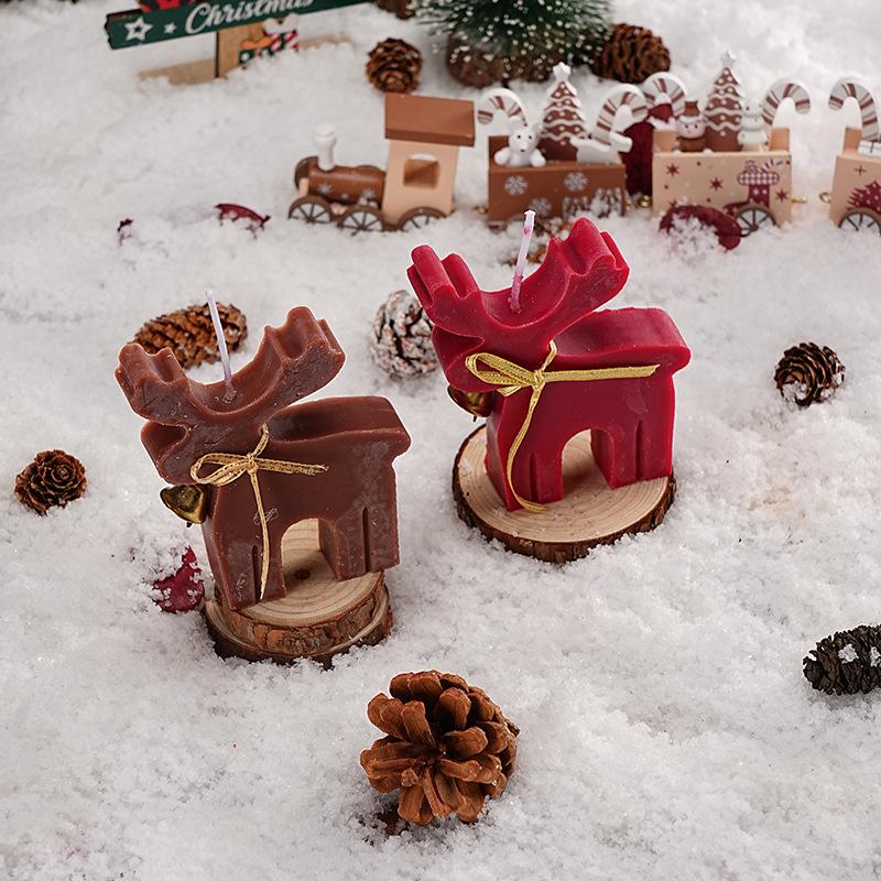 Y Christmas Deer Candle Creative Little Elk Aromatherapy Candles Christmas Atmosphere Decorative Room Household Fragrance Gift