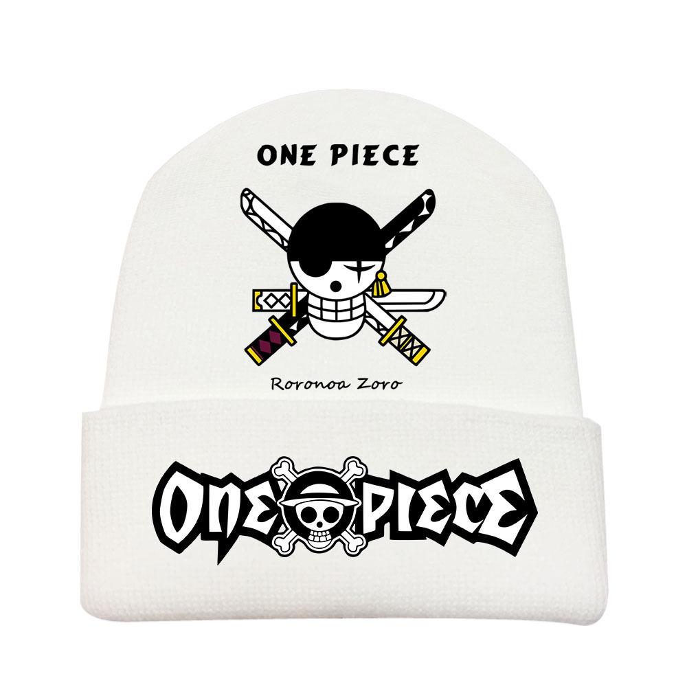 One Piece Anime Knit Hat: Warm Velvet Lined, Rolled Brim, Adult Outdoor Beanie