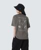 SNOWPEAK APPAREL Cotton Women'S Flower Graphic Short Sleeve T-Shirt (S26Mwfts67) Dark Khaki