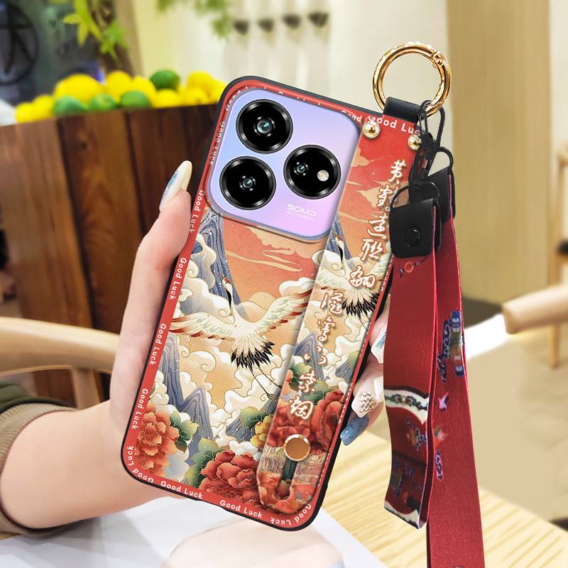 Back Cover For Mom Phone Case For ZTE Blade V60 Design/Axon 60 Lite Wrist Strap Wristband Anti-dust Phone Holder Lanyard