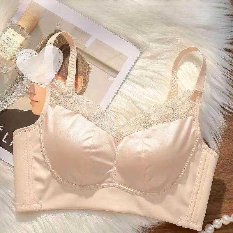 

Женское тонкое бюстье с регулируемыми бретелями, большого размера, с конической формой, предотвращающее обвисание, женский бесшовный бюстгальтер, бюстгальтер пуш-ап 42/95D розовый