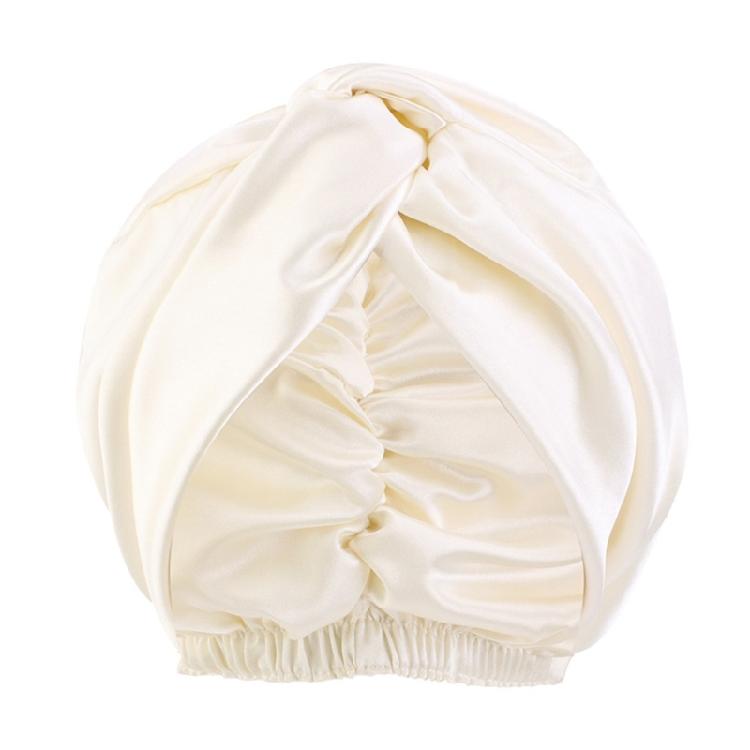 Silk Feel Nighttime Hair Protector Hair Bonnet Twisted Design Elegant Double Layer Sleep Cap Moisture Wicking Bonnet