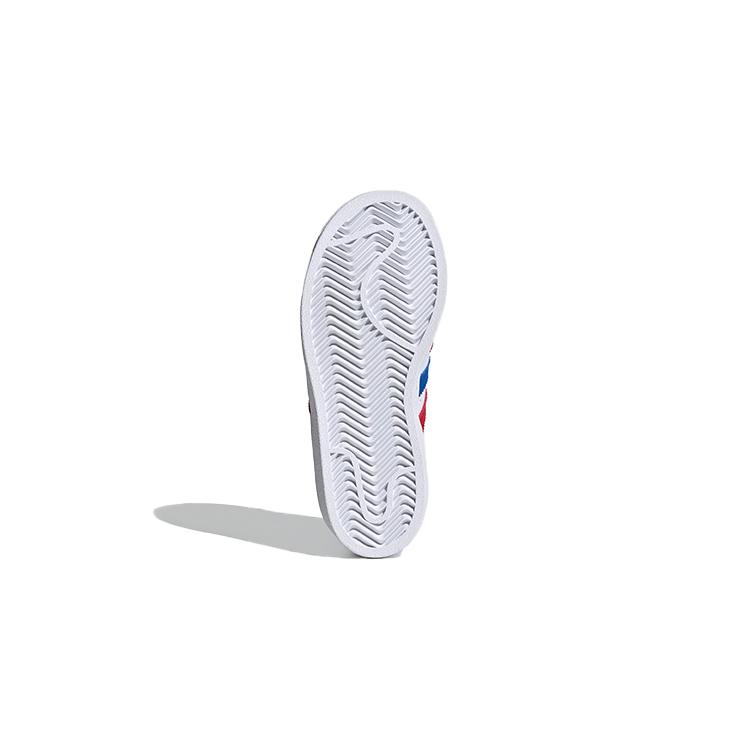 Adidas Originals SUPERSTAR Low top Skateboard Shoes White Blue Red Children Aged 3 7 Years Old FW5850