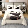 Panda down quilt cover pink cute comfortable bedding soft and comfortable