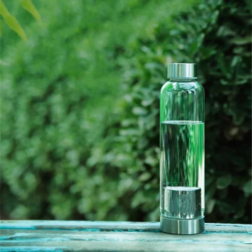 550ml Sports Glass Water Bottle Portable Bicycle Transparent Office Bottle High Temperature Resistant Water Bottle Drinkware
