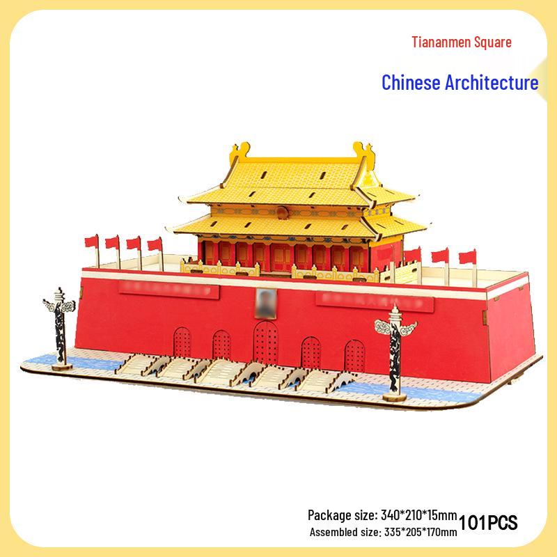 Supreme Harmony 3D Holzpuzzle: Peking Architekturmodell für Kinder