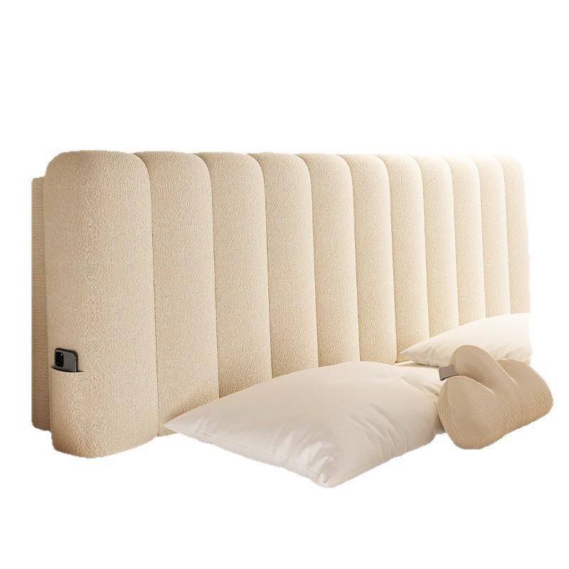 Pernă de tăblie crem stil tatami din lână teddy de înaltă calitate - Pernă de spătar lavabilă și moale