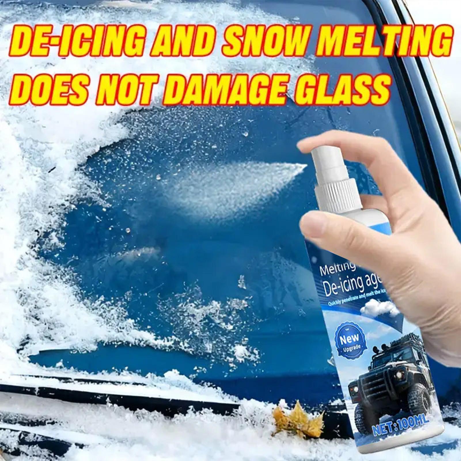Deicer For Car Windshield 100ml Snow Melting Deicer Agent Anti-Fog Ice Removal Spray For Windshield Window Glass Car RV Truck CN