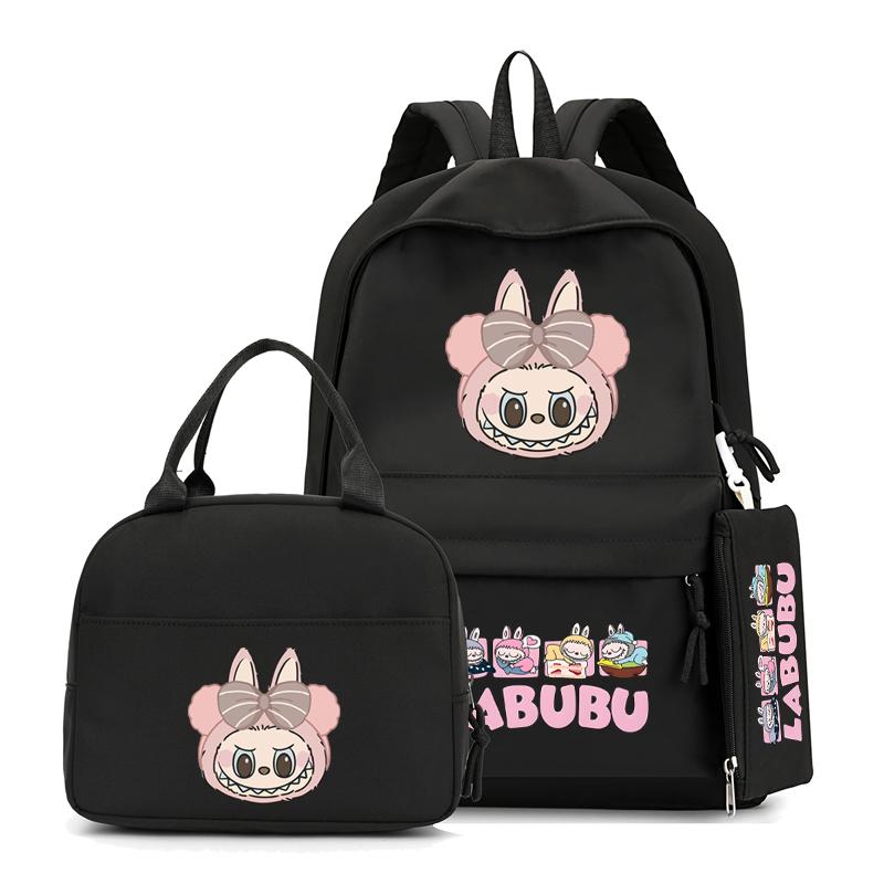 3Pcs/sst Cute Printed Backpackstudent Teenage Children Girl Boy Schoolbag Bookbag Men Women Large Capacity Waterproof Laptop Bag Mochila