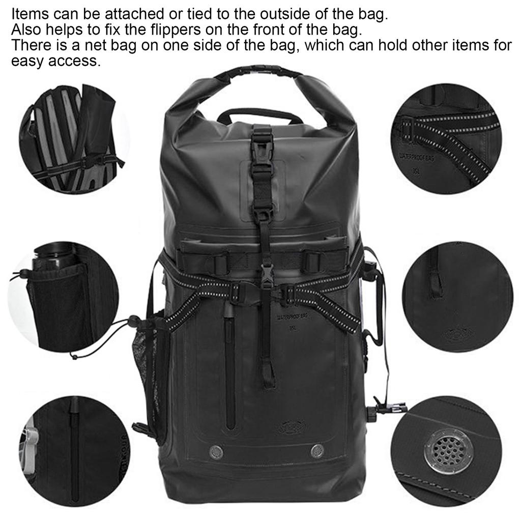 Diving Swimming Backpack Waterproof PVC Outdoor Flippers Storage Bag for Drifting