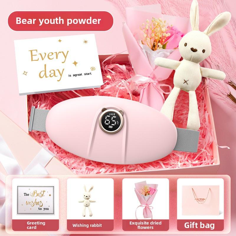 Palace Warming Belt Girls Use Warm Baby Vibration Hot Compress Waist Massager Waist Belt Digital Display Palace Warming Treasure