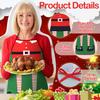 5 Pack Christmas Aprons Santa Claus Dressed As An Elf Decorative Apron Suitable for Both Female and Male Kitchen Chefs Christmas