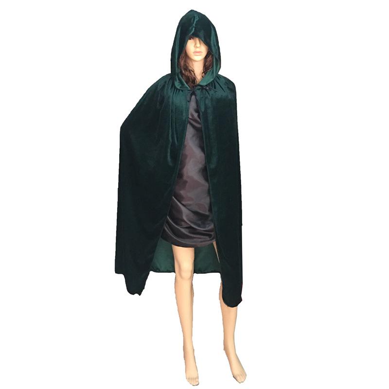 Adult Velour Grim Reaper Floor-Length Cape