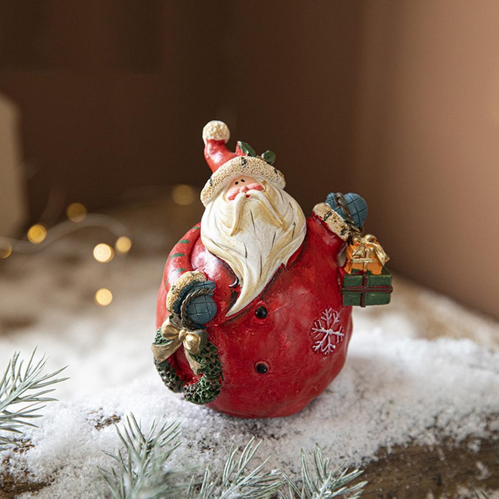 Vánoční malované pryskyřičné ozdoby trpaslíků Vánoční dekorace Doplňky Rekvizity pro rozvržení stolní scény