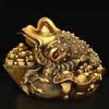 Pure Copper Golden Ornament Three-Legged Seven-Star Toad Home Office Desktop Decoration Store Opening Housewarming Gif