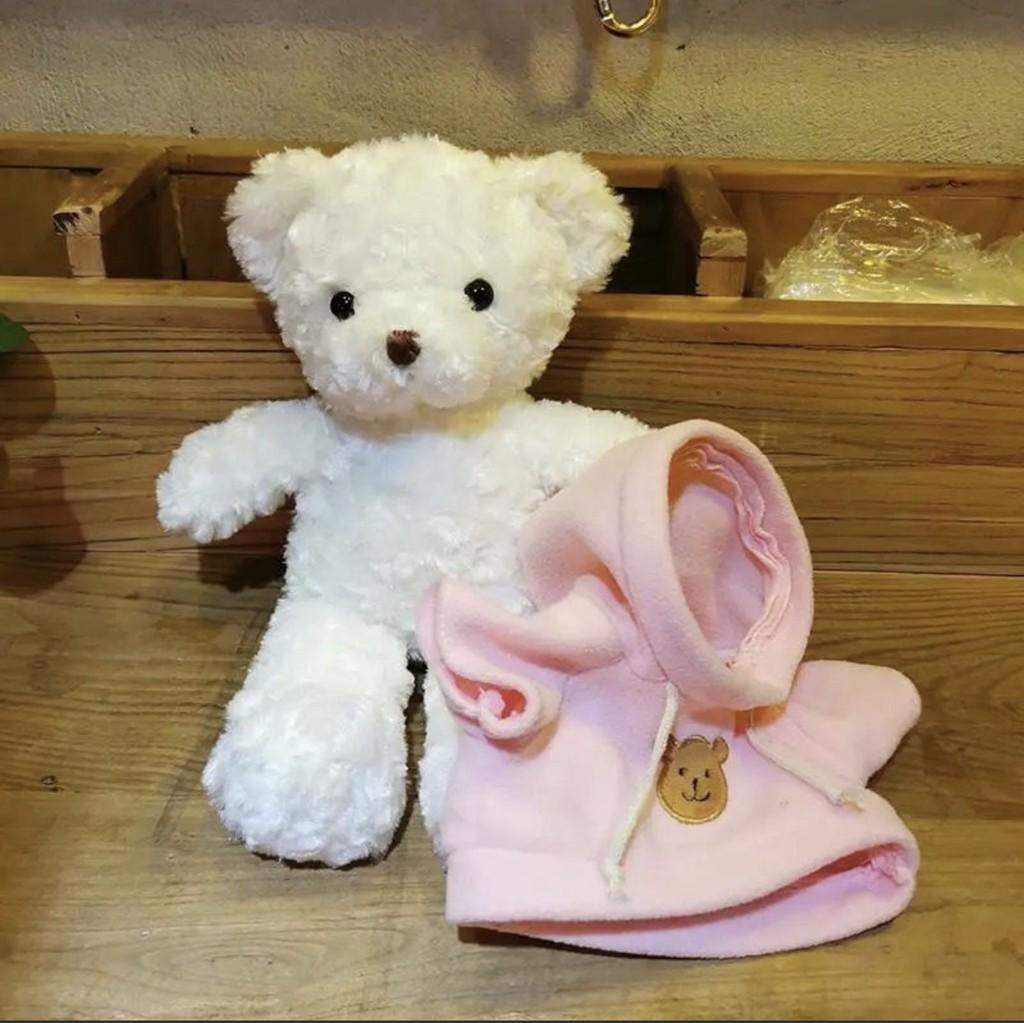 Teddy Bear Adorable Hoodie Cute Girl Kids Companionship Plush Toy Birthday Gift