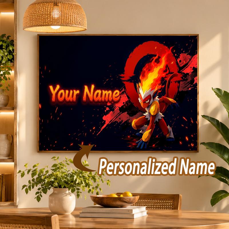 Zoroark Custom Name Diamond Painting Personalized 5D Full Drill DIY Diamond Art Home Decor