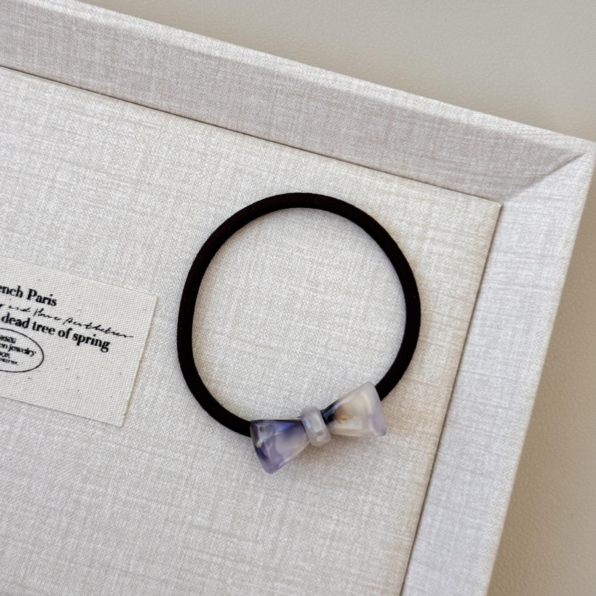 

Простая резинка для волос с уксусной кислотой, Элегантная трехмерная резинка для волос с бантом, Высокоэластичная девичья резинка для волос