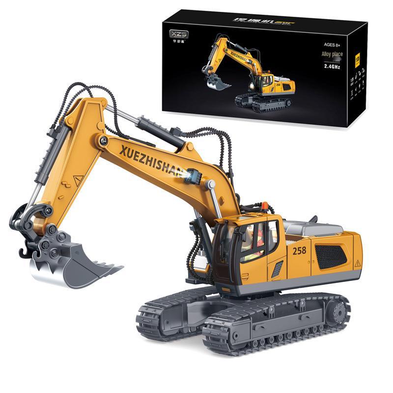 Alloy Remote Control 2.4G Excavator Bulldozer & Dump Truck Set for Kids