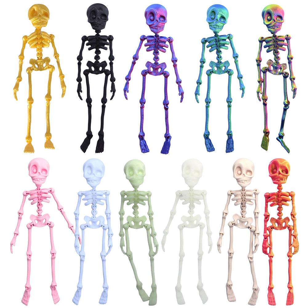 Poseable Skeleton Fridge Magnet 3D Printed Skeleton Fridge Magnets Skull Fridge Magnets for Kitchen Office and Locker Decor