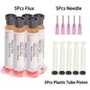 1set 10cc Solder Soldering Paste Flux Grease RMA-223 with 10pcs Needle for Computer Chips Phone LED BGA SMD PGA PCB Repair Tools