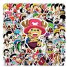 4850 100Pcs Anime One Piece Stickers Decals Graffiti Skateboard Laptop Phone Car Luffy Chopper Cool Cartoon Sticker For Kids