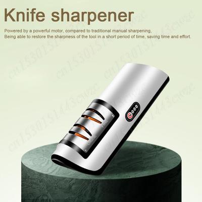 Electric Knife Sharpener Automatic Knife Sharpener 2 Stages Rechargeable Knife Sharpener for Repair/Restore/Polish Blades
