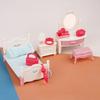Bedroom Simulation Dressing Furniture Model Mini Children'S Play House Toy Cute Doll House Ornament Diy Scene
