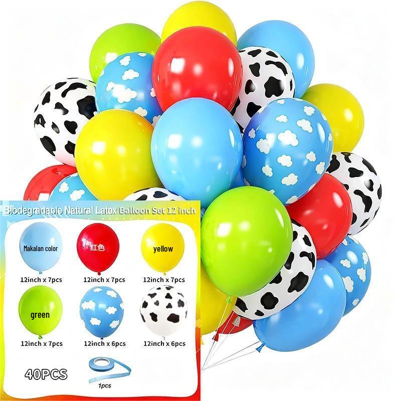 Neues Jahr Matt Glitzer Metallisch Latex Ballon Set für Dekorative Foto Atmosphäre