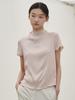 NOUVE Half-Sleeved Silky Blouse - Pink