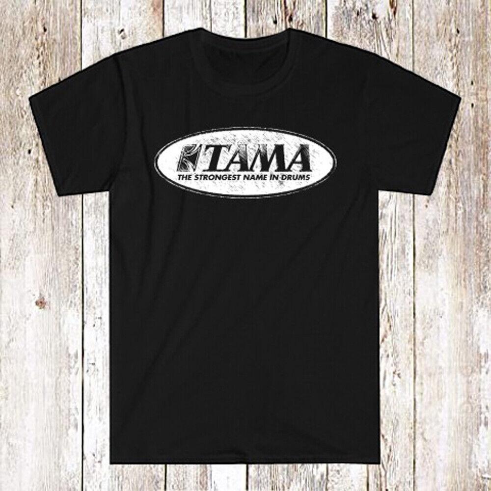TAMA Drums White Men s Black T-Shirt Size S-5XL Unisex T-Shirt S