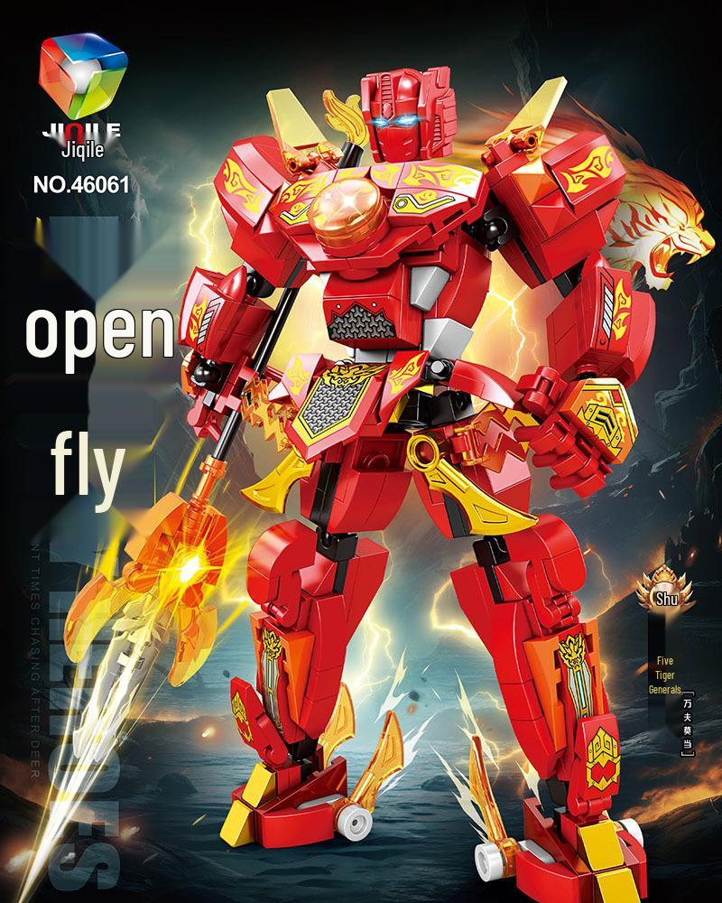 

Стиль Гочао Романтика Троецарствия Меха Чжао Юнь и Люй Бу Вдохновленные Совместимые с LEGO Строительные блоки для детей