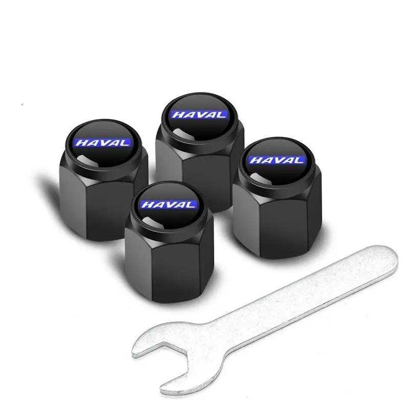 4 Stück für Haval Serie H6 M6 DARGO JOLION F7 H9 H5 H2 XY Metall Auto Rad Reifen Luftventilkappen Ventilschaftabdeckung mit Logo Autodekoration