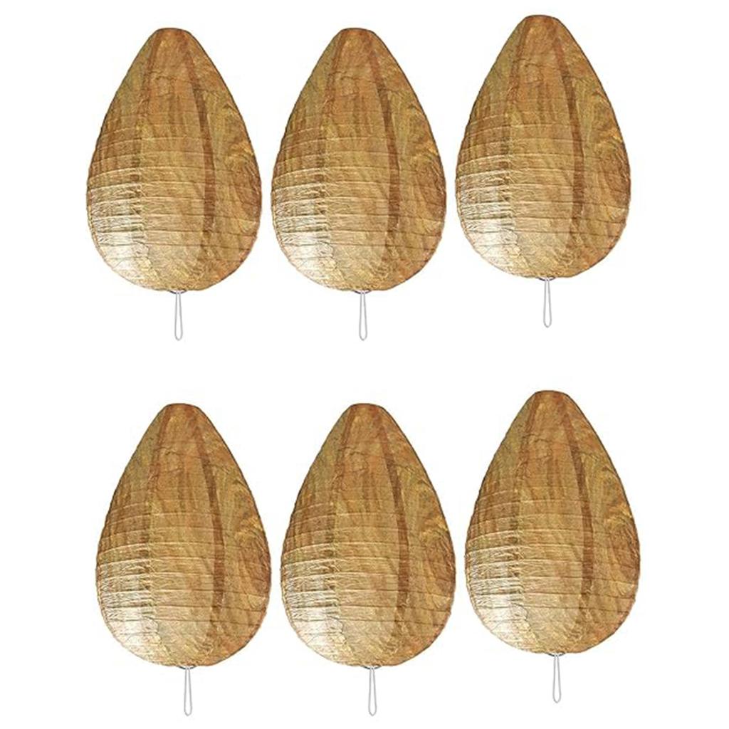 6er-Pack Wespennest-Lockvögel, hängende Wespenabwehr, Papierlaterne, Löschwespenlaterne, wasserdicht für Außenbereiche