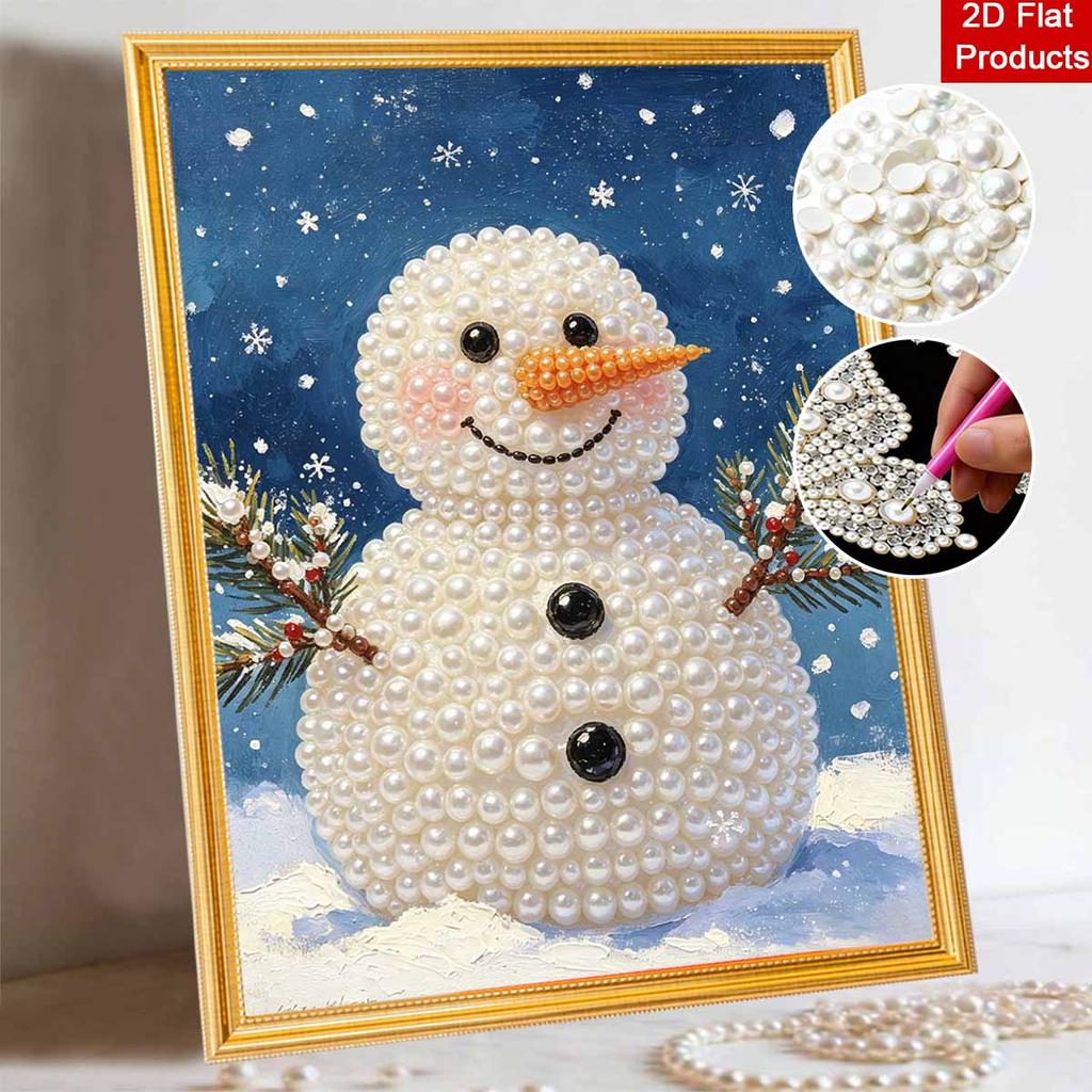 Weihnachts-Schneemann Perlenmalerei Kunst Malset Handgemachtes DIY Heimdekoration Malerei