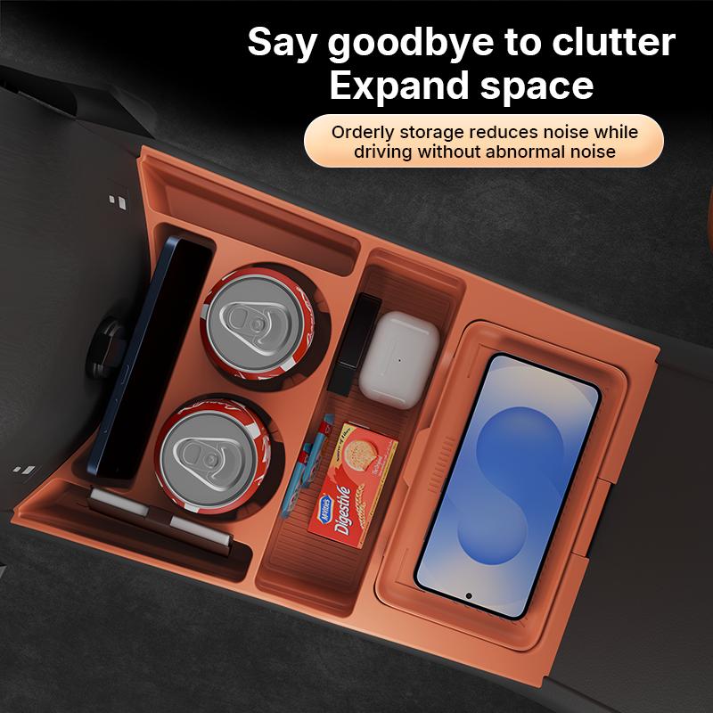 For 2025 2026 JETOUR L7 Plus VT2 Storage Box Center Armrest Hidden Box Cup Holder Organizer Interior Accessories