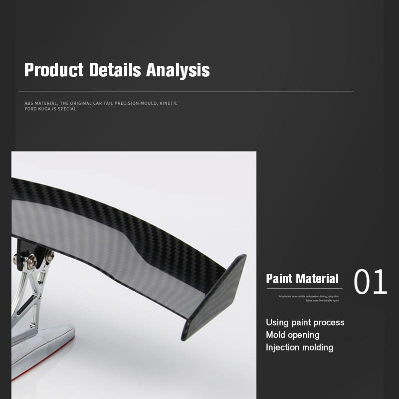 Mote Universal bil Modifisert bakvinge karbonfiberlakkert bil bakspoiler Liten bil bagasjerom utvendig vingedeler Bil