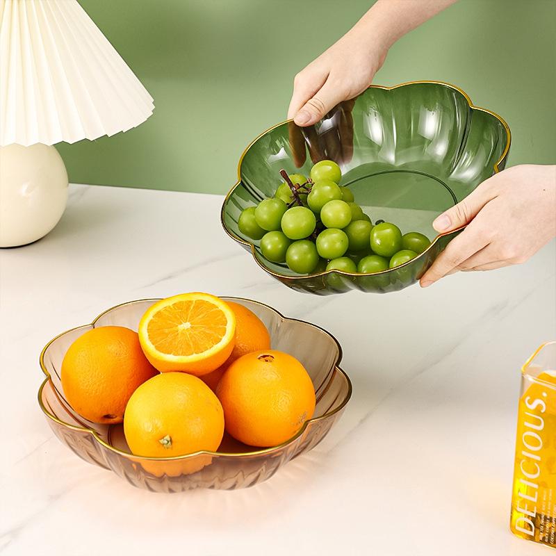 Fruit Plate Household Living Room Coffee Table Fruit Plate Candy Snack Plate Large Light Luxury High-End 1632