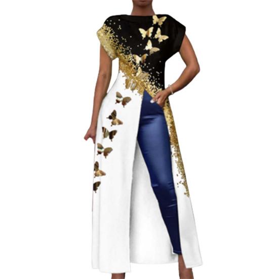 

Вечернее платье с вырезом лодочкой, винтажное, со средней талией, с высоким разрезом, со свободным подолом, женское платье, женская одежда 2XL жёлтый