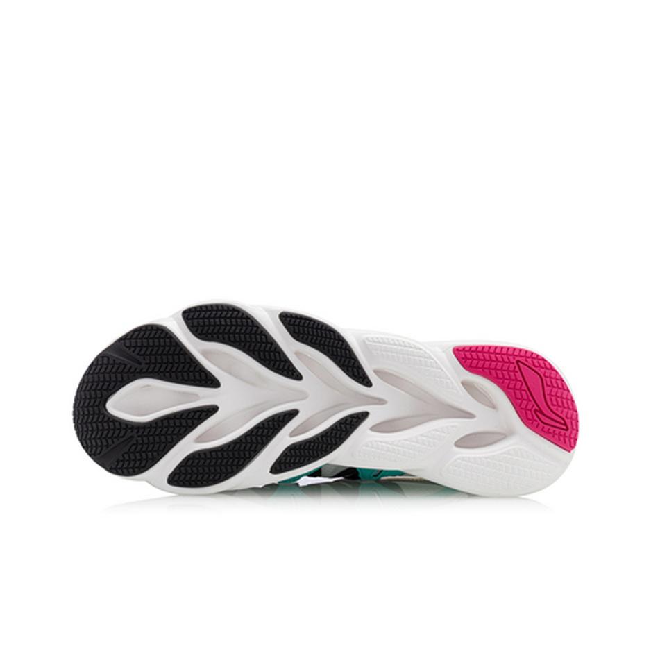 Li Ning Arc Leather Fabric TPU Shock Absorption Non-Slip Low-Top Running Shoes Men Sneakers White Purple Green ARHQ057-4