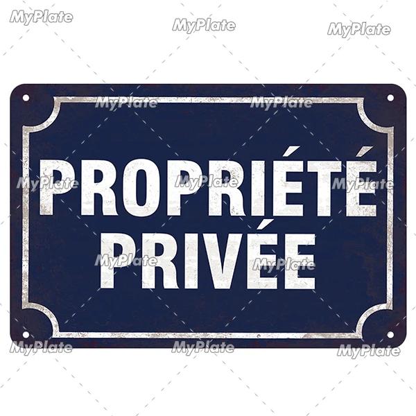 [MaPalte] Vintage French Warning Sign Metal Sign Tin Sign Decoration Plaque Home Wall Door Decor Bar Sign Home Plate Poster