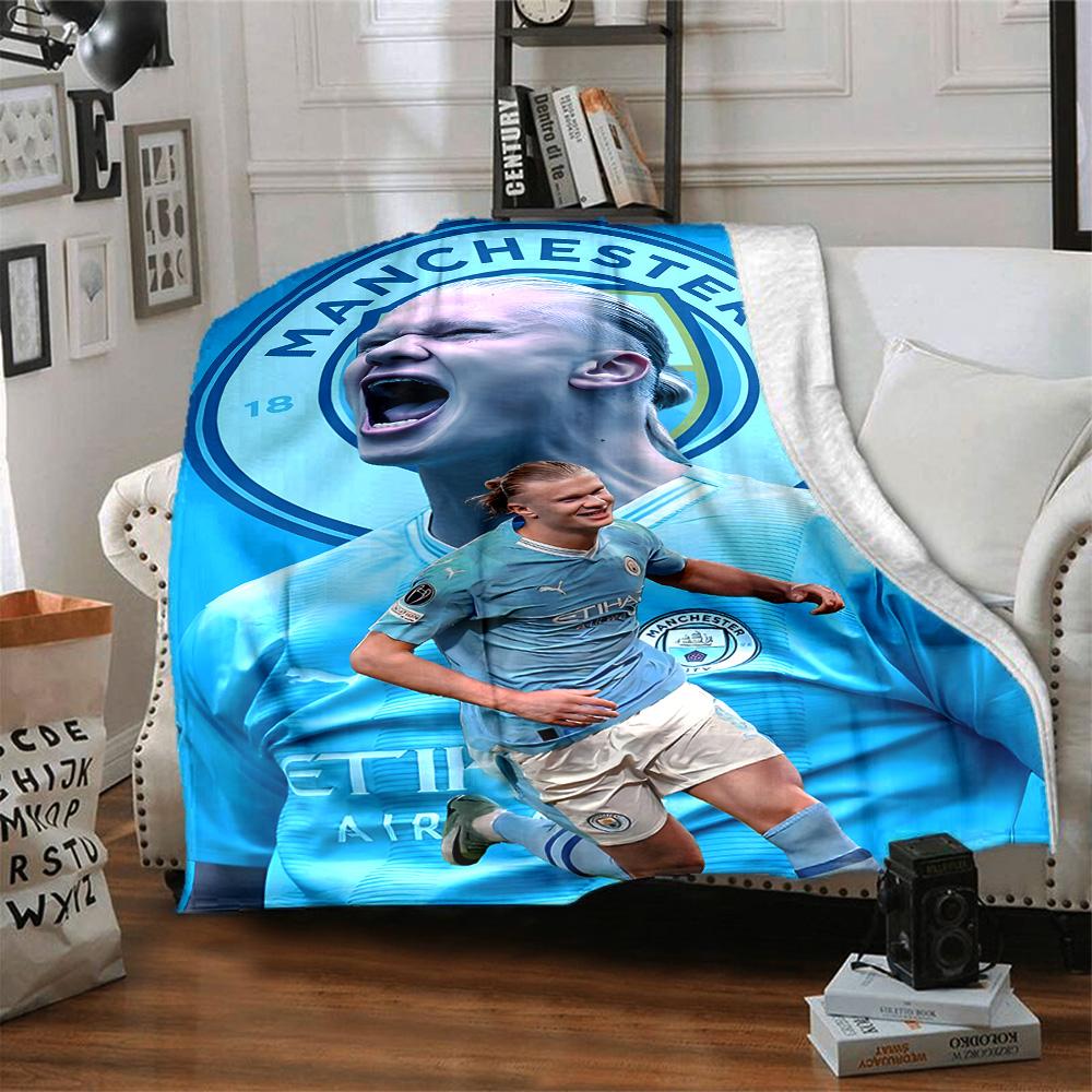 1pc Haaland15 Blanket, Gift, for Men and Women, Soft Blanket, Good for Sofa Bed Couch Travel, Lightweight Flannel Blanket