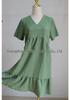 2026 Summer Women's Casual Short Sleeve Belted Flowy Dress