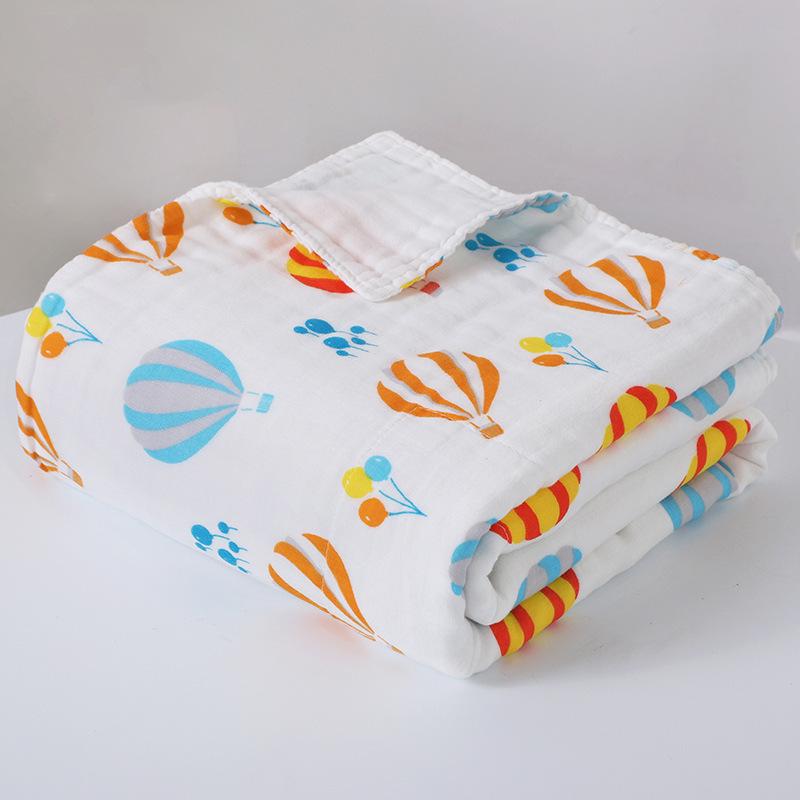 Newborn Six-Layer Cotton Gauze Bath Towel & Swaddle Blanket