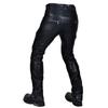 Mens Motorcycle Riding Pants PU Leather Protective Gear Windproof Slim Fit