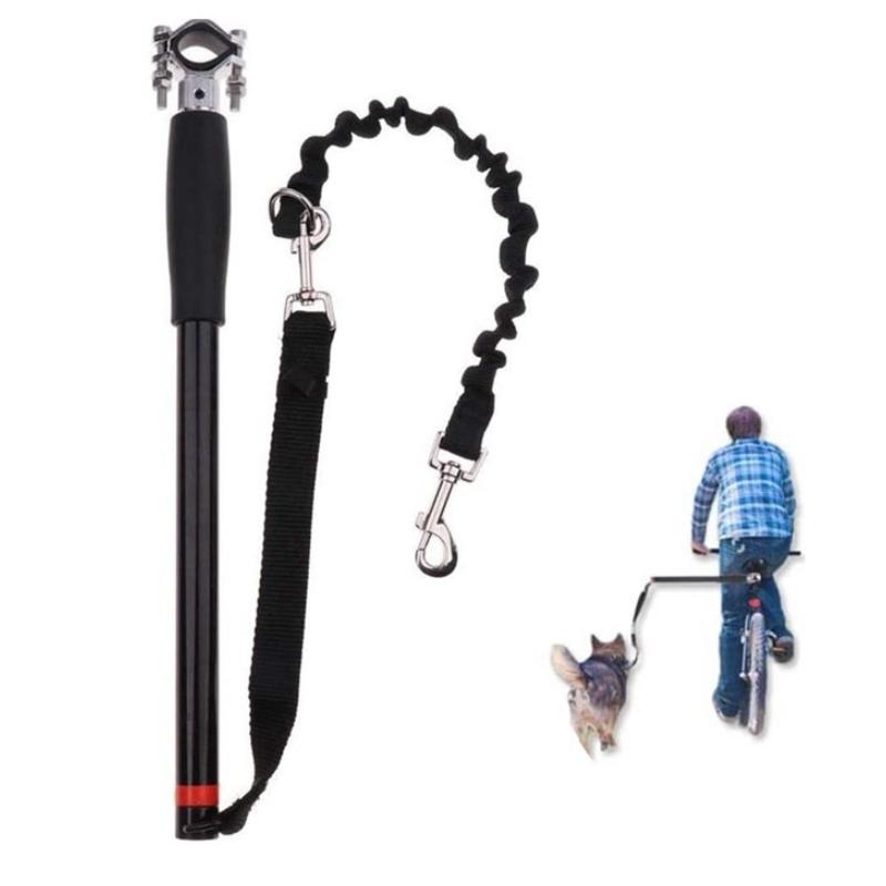Dog Bicycle Exerciser Leash Hands Free Bicycle Dog Leash Dog Bike Leash Jogging Cycling Bicycle-cruises Outdoor Safe With Pet чёрный
