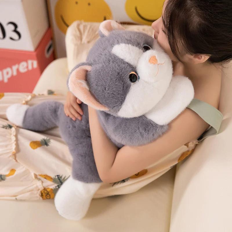 Simulation Cat Plush Toys Soft Stuffed Kitten Model Fake Cats Realist Animals For Kids Girls Birthday Valentine's Day Gift